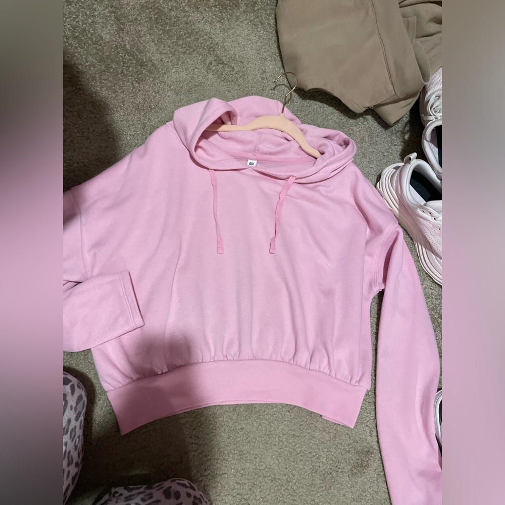 cropped pink jacket
